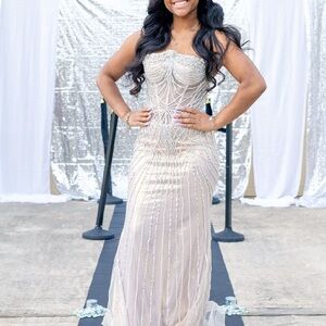 Elegant Beaded Prom Gown